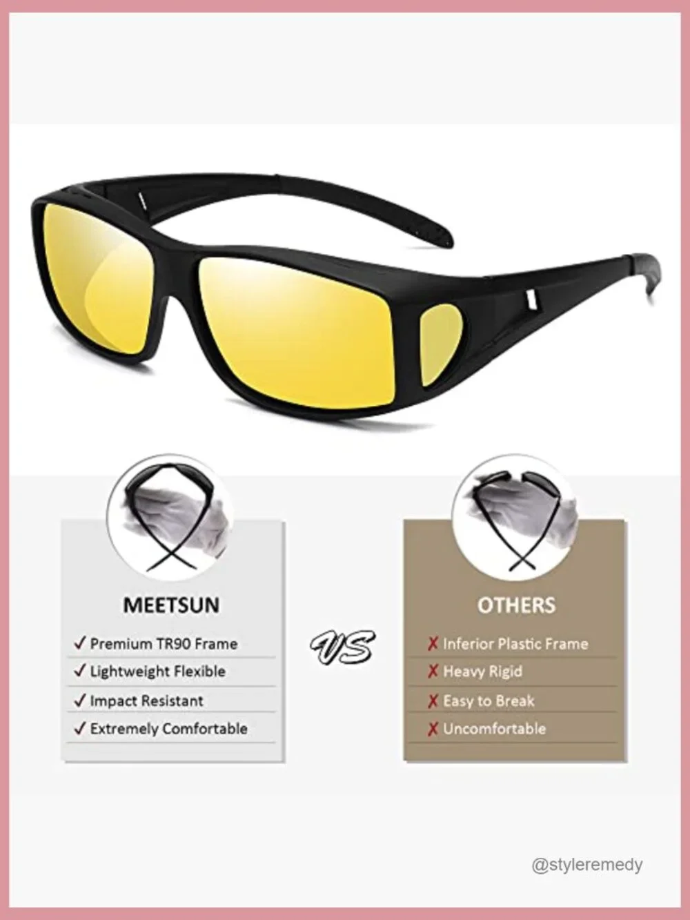 Fit Over Glasses Sunglasses Polarized UV400 Protection Wrap Around